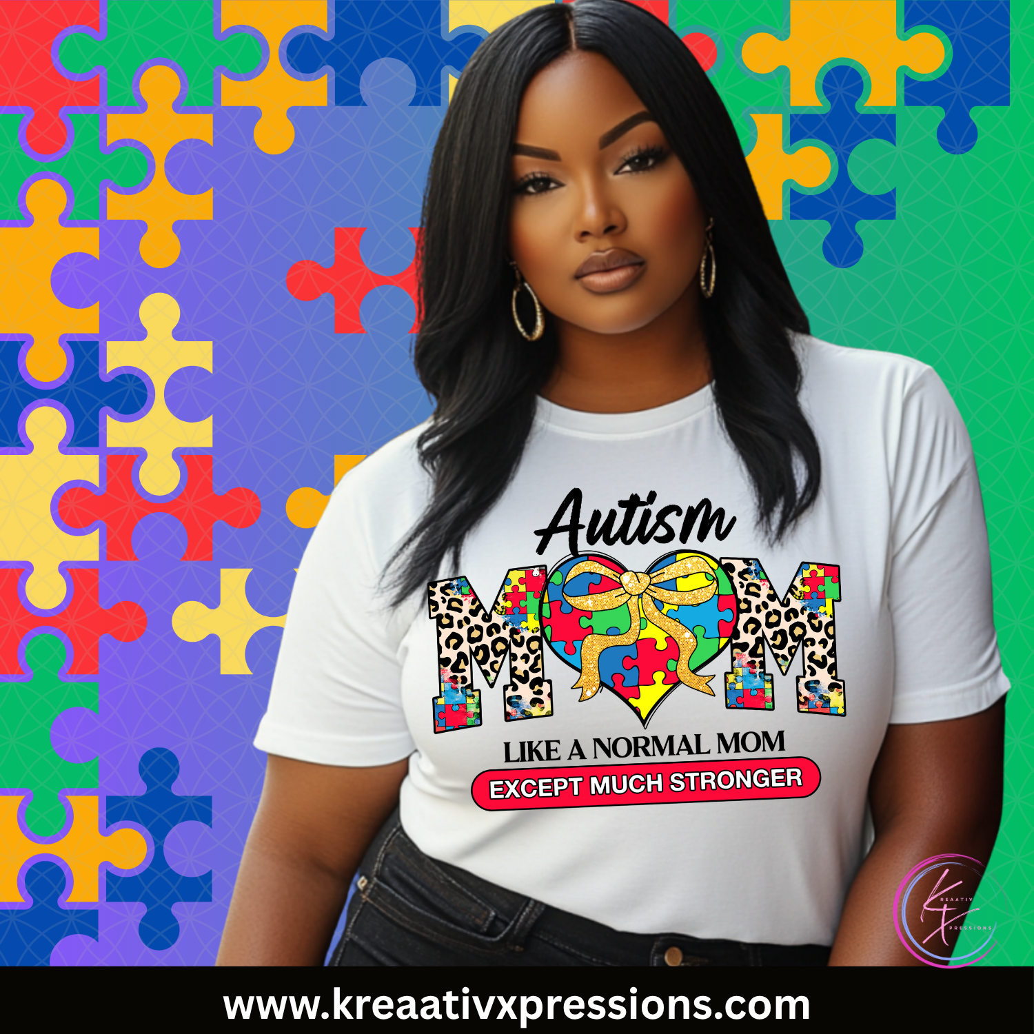 Autism Mom Tee – Like a Normal Mom, Except Much Stronger