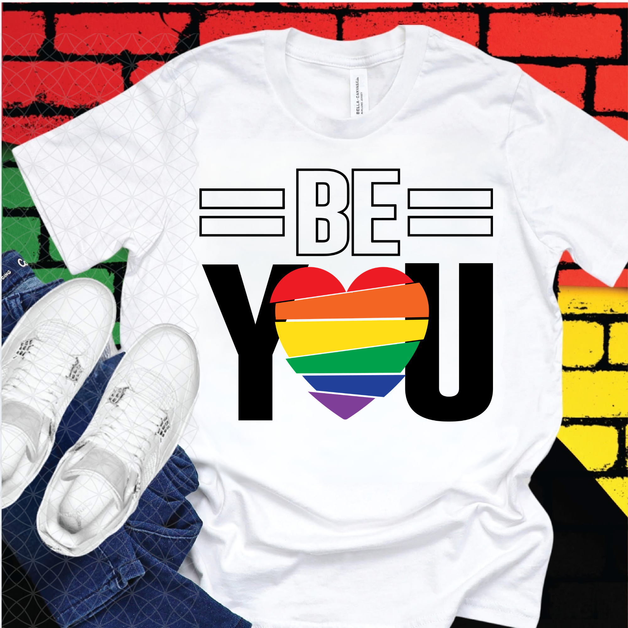 Be You - Pride Rainbow Heart Tee