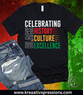 Celebrating Black History Culture Excellence Tee
