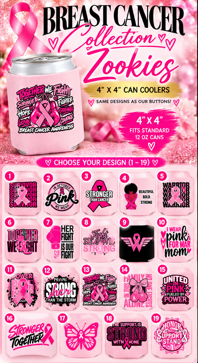 Breast Cancer Awareness Koozies