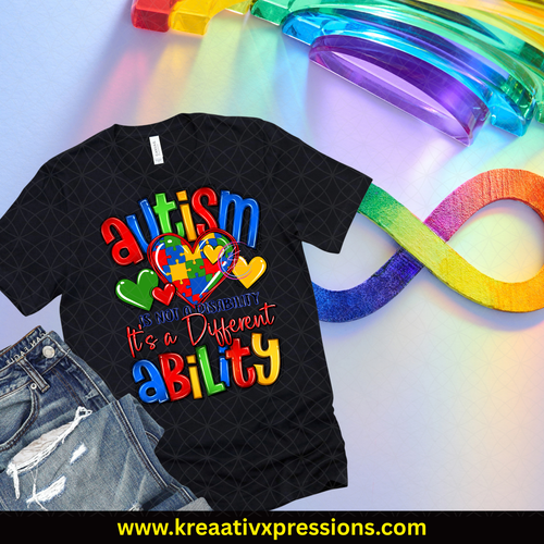 Autism - It's Not a Disability, It's a Different Ability T-Shirt