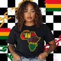 I Am Black History Africa Map T-Shirt