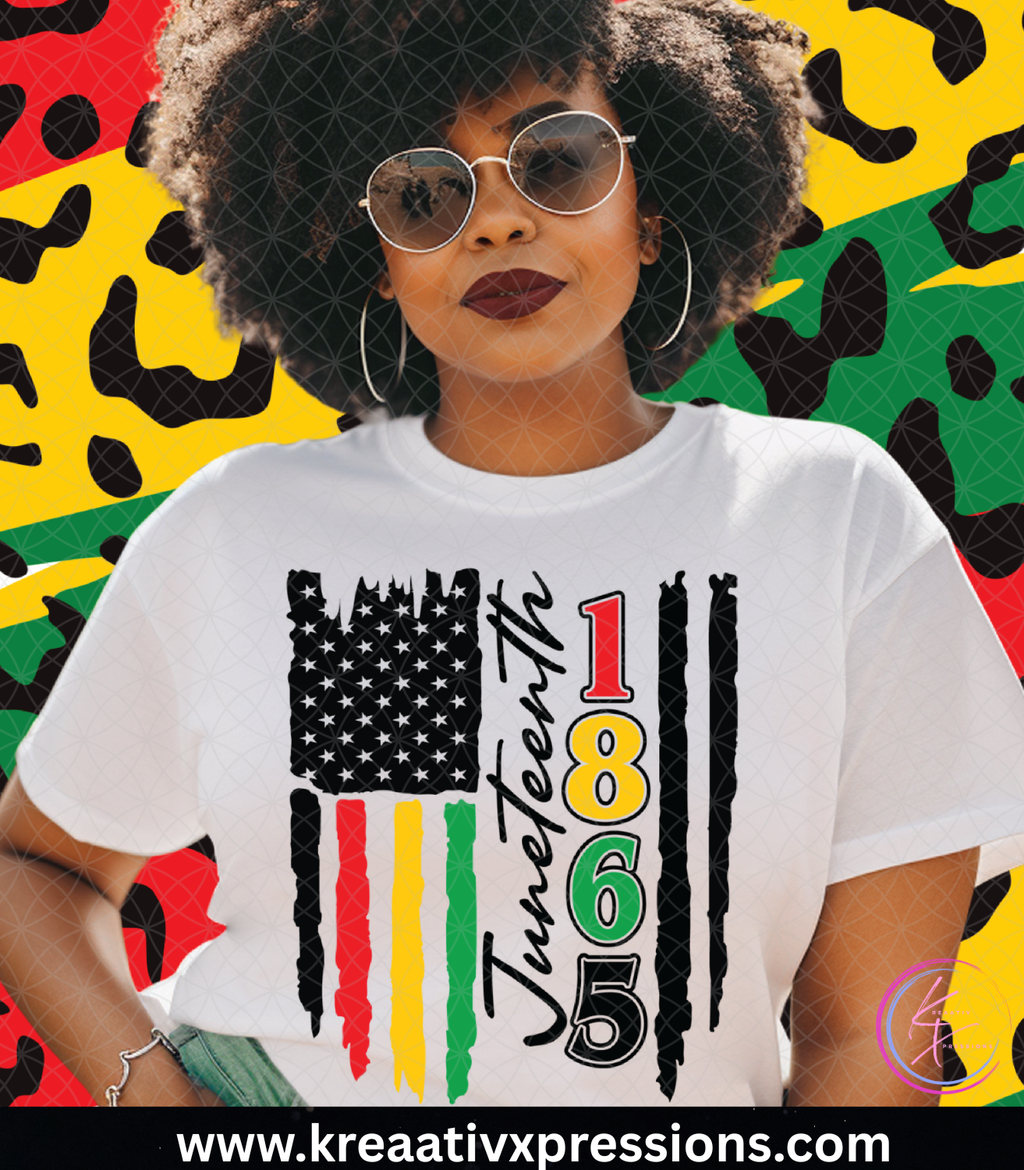 Juneteenth Flag 1865 Tee