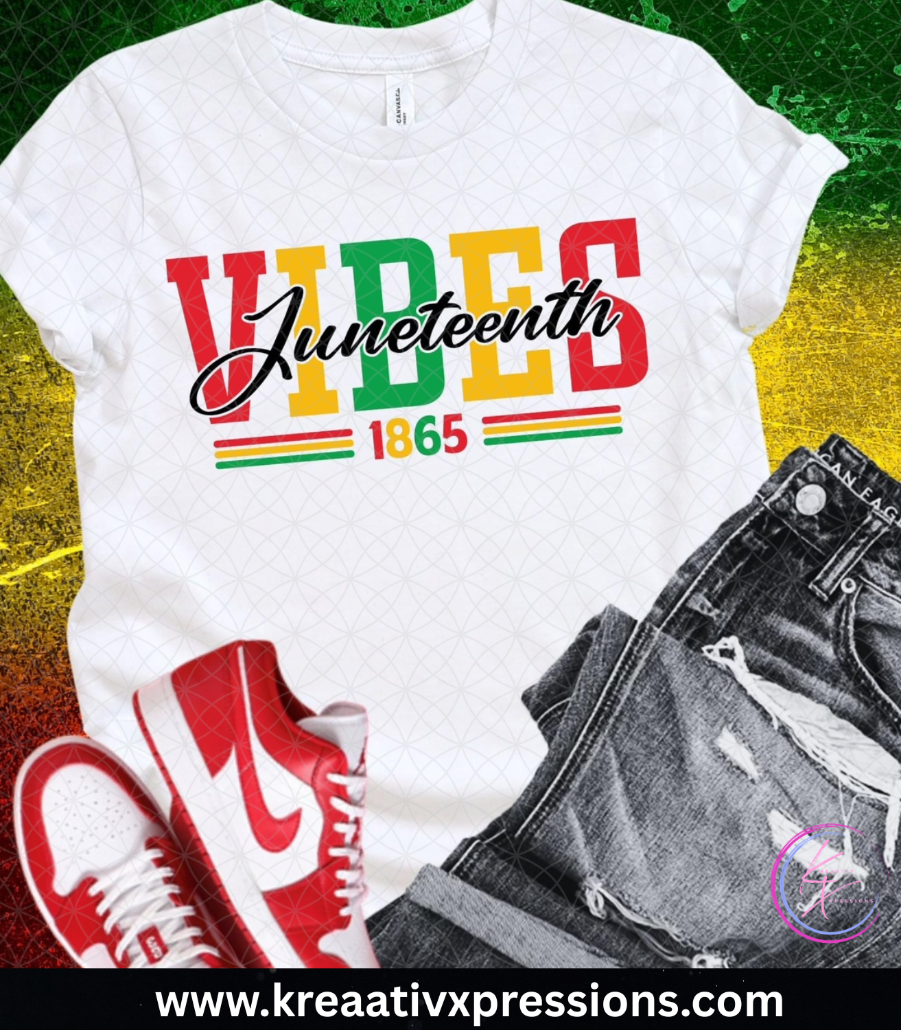 Juneteenth Vibes 1865 Tee