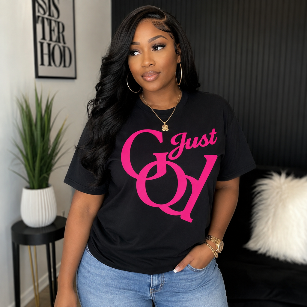 Just God Graphic Tee - Black