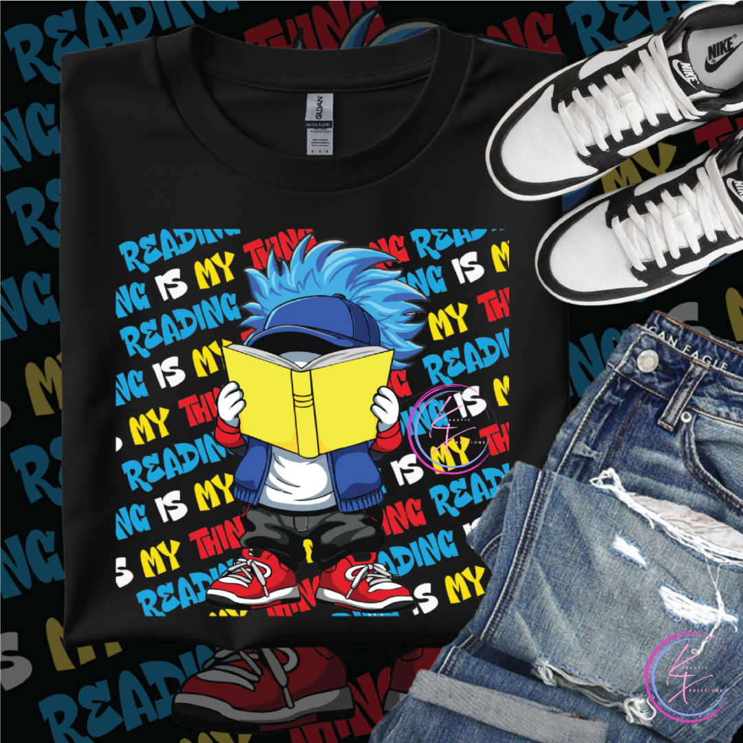 Reading Is My Thing - Book Lover Tee (Adults & Kids)